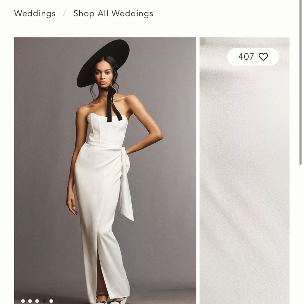 Anthropologie V Chapman June Corset Gown in White
